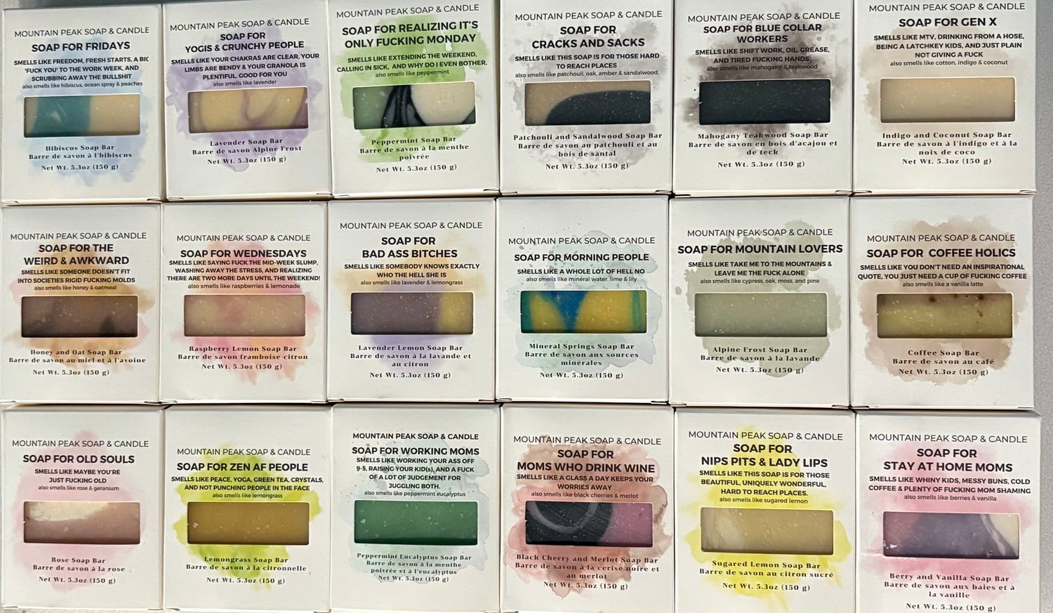 Sweary Handmade Soaps (Soap That Scrubs Your Skin and Your Soul)