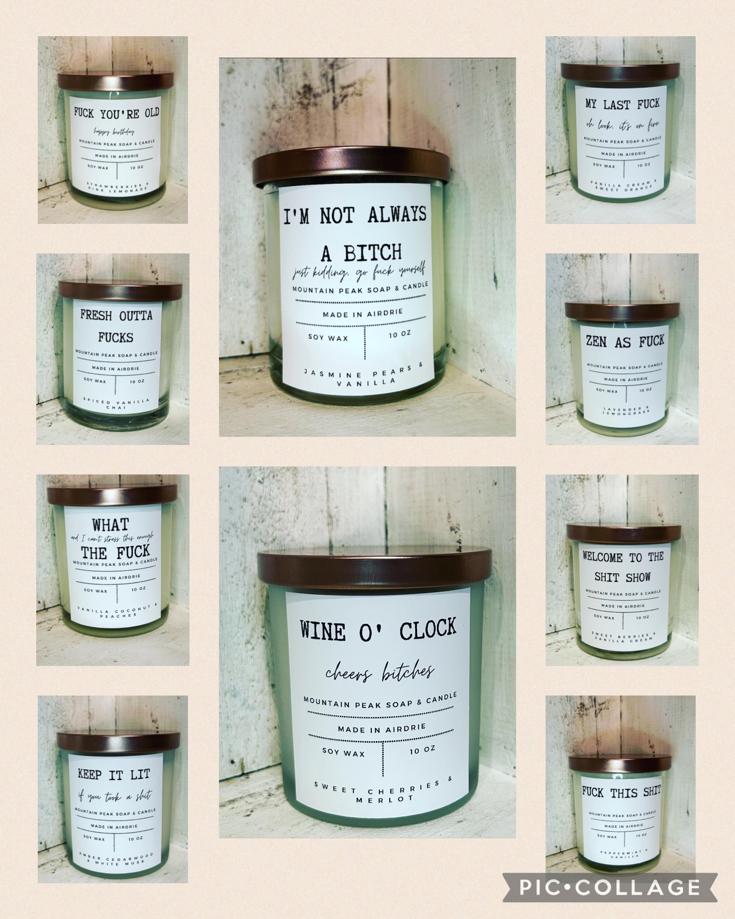 Funny Sweary Candle Collection
