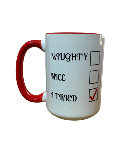 🎅 Christmas Mugs — For the Naughty, the Nice, and the “I Tried” Crew