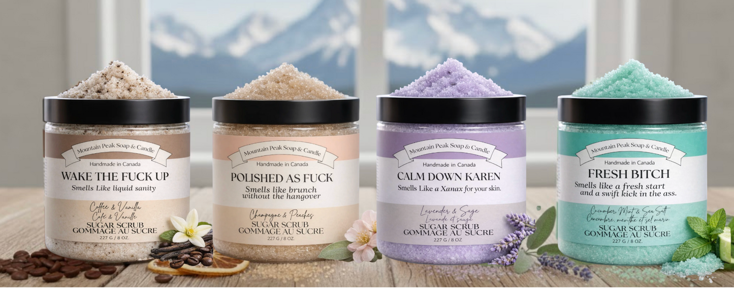 Luxury (but still fucking sassy) Sugar Scrubs